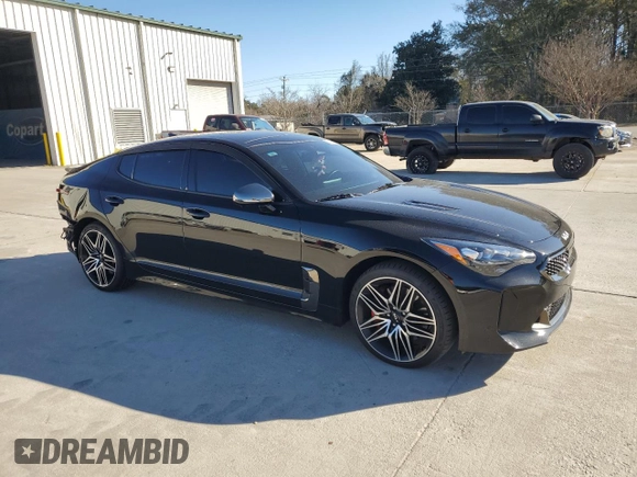 2022 Kia Stinger GT2 with VIN KNAE55LC9N6104515, listed as a Copart auction lot 83811534 with 35,042 mi miles and Salvage Title. Bid and sale history available at DreamBid. Image 4.