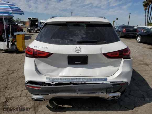 2021 Mercedes-Benz GLA with VIN W1N4N4GB7MJ170107, listed as a Copart auction lot 47322115 with 46,304 mi miles and Salvage Title. Bid and sale history available at carsss.com. Image 6.