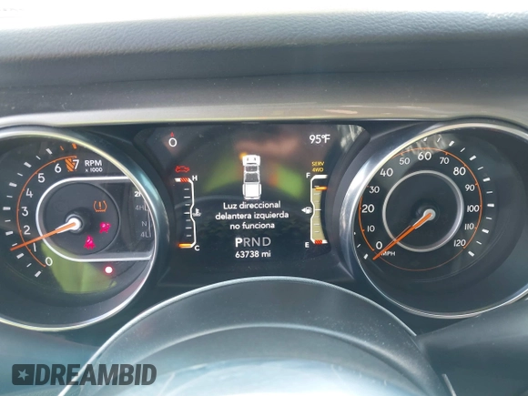 2020 Jeep Gladiator Overland z VIN 1C6HJTFGXLL180622, wystawiony jako IAAI lot #42565601 z przebiegiem 63 738 mil mil oraz . Historia ofert i sprzedaży dostępna na DreamBid. Obrazek 7.