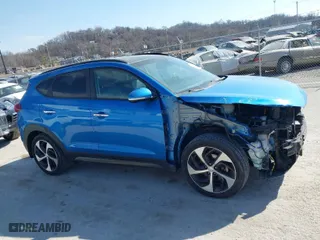 2016 Hyundai Tucson Eco with VIN KM8J3CA25GU033510, listed as a IAAI auction lot 41710517 with 103,474 mi miles. Bid and sale history available at carsss.com. Image 14.