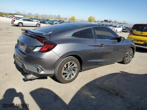 2017 Honda Civic Coupe LX with VIN 2HGFC4B56HH312043, listed as a Copart auction lot 53485745 with 84,706 mi miles and Clean Title. Bid and sale history available at carsss.com. Image 3.