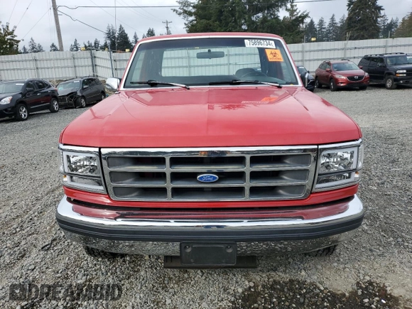 1993 Ford F-150 with VIN 1FTEX14N1PKA90772, listed as a Copart auction lot 75896734 with 0 mi miles and Salvage Title. Bid and sale history available at carsss.com. Image 5.