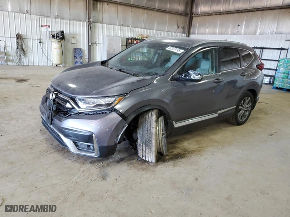 2021 Honda CR-V Touring with VIN 2HKRW2H98MH664625, listed as a Copart auction lot 43223795 with 59,210 mi miles and Salvage Title. Bid and sale history available at carsss.com. Image 1.