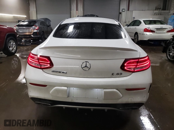 2017 Mercedes-Benz C 43 AMG with VIN WDDWJ6EB4HF451855, listed as a Copart auction lot 41339505 with 61,024 mi miles and Salvage Title. Bid and sale history available at carsss.com. Image 6.