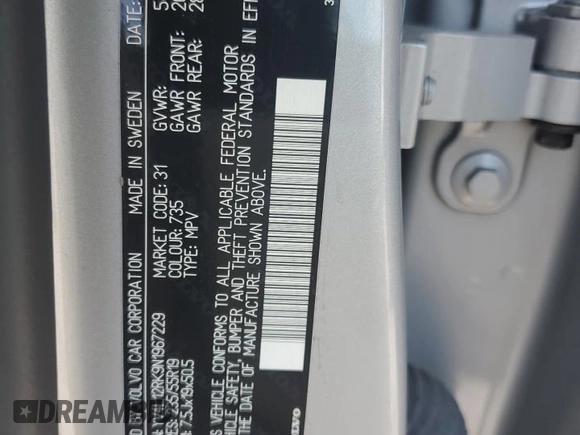 2022 Volvo XC60 Momentum z VIN YV4L12RK9N1967229, wystawiony jako Copart lot #65001794 z przebiegiem 48 584 mil mil oraz Nie do naprawy • Non repairable. Historia ofert i sprzedaży dostępna na DreamBid. Obrazek 15.