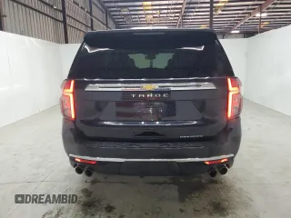 2024 Chevrolet Tahoe Premier with VIN 1GNSCSKD3RR276166, listed as a Copart auction lot 46035455 with 23,899 mi miles and Salvage title. Bid and sale history available at DreamBid. Image 6.