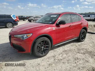 2019 Alfa Romeo Stelvio Ti with VIN ZASPAKBN8K7C69851, listed as a Copart auction lot 49490875 with Not provided miles and Salvage title. Bid and sale history available at DreamBid. Image 1.