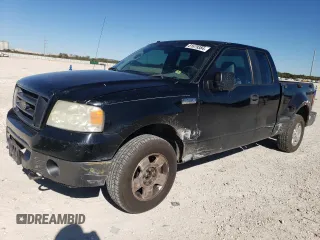 2007 Ford F-150 STX with VIN 1FTRX02W87KD25742, listed as a Copart auction lot 81679384 with 197,582 mi miles and Salvage Title. Bid and sale history available at carsss.com. Image 1.