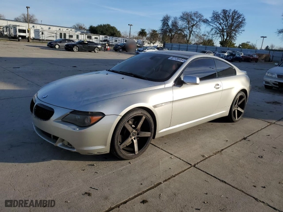 2004 BMW 6 Series 645Ci with VIN WBAEH73454B189659, listed as a Copart auction lot 87138464 with 207,711 mi miles and Clean Title. Bid and sale history available at carsss.com. Image 1.