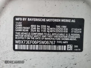 2023 BMW X1 xDrive28i z VIN WBX73EF06P5W06767, wystawiony jako Copart lot #51383755 z przebiegiem 25 605 mil mil oraz Szkody całkowita. Historia ofert i sprzedaży dostępna na DreamBid. Obrazek 15.