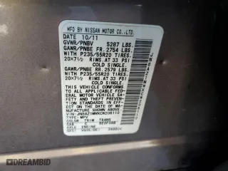 2012 Nissan Murano SV with VIN JN8AZ1MWXCW206110, listed as a Copart auction lot 53451245 with 158,026 mi miles and Salvage Title. Bid and sale history available at carsss.com. Image 13.