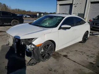 2021 Honda Civic Sedan Sport with VIN 19XFC2F85ME000096, listed as a Copart auction lot 43478245 with 49,890 mi miles and Clean Title. Bid and sale history available at carsss.com. Image 1.