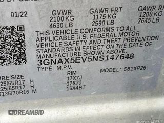 2022 Chevrolet Equinox LS with VIN 3GNAX5EV5NS147648, listed as a IAAI auction lot 42599756 with 73,877 mi miles and . Bid and sale history available at DreamBid. Image 10.