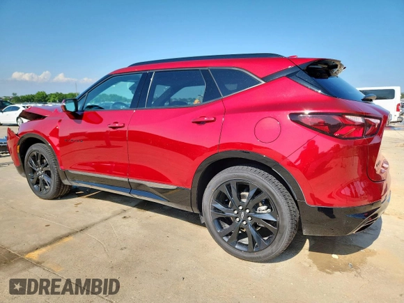 2021 Chevrolet Blazer RS with VIN 3GNKBERS3MS512684, listed as a Copart auction lot 58905725 with 76,347 mi miles and Salvage title. Bid and sale history available at DreamBid. Image 2.
