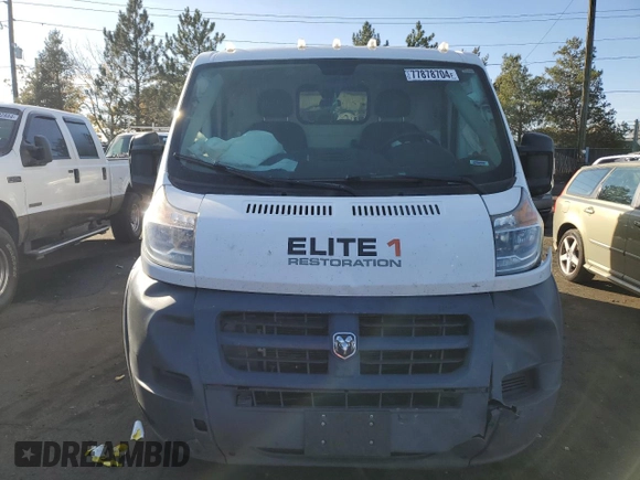2016 Ram ProMaster Cargo with VIN 3C6TRVAG2GE110441, listed as a Copart auction lot 77878704 with 209,205 mi miles and Salvage Title. Bid and sale history available at DreamBid. Image 5.
