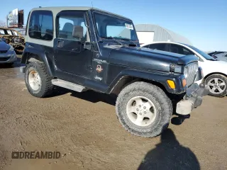 2001 Jeep Wrangler Sahara with VIN 1J4FA59S81P345126, listed as a Copart auction lot 88213245 with 152,211 mi miles and Salvage Title. Bid and sale history available at carsss.com. Image 4.