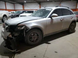 2003 Infiniti FX35 w/Options with VIN JNRAS08W33X000092, listed as a Copart auction lot 85722124 with 0 mi miles and Salvage Title. Bid and sale history available at carsss.com. Image 1.
