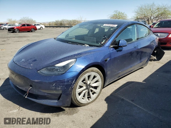 2022 Tesla Model 3 z VIN 5YJ3E1EA2NF144549, wystawiony jako Copart lot #52940385 z przebiegiem 102 161 mil mil oraz Czysty tytuł • Clean title. Historia ofert i sprzedaży dostępna na DreamBid. Obrazek 1.