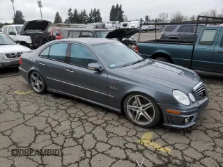 2007 Mercedes-Benz E 63 AMG with VIN WDBUF77X27B012109, listed as a Copart auction lot 86757394 with 60,309 mi miles and Salvage Title. Bid and sale history available at carsss.com. Image 4.