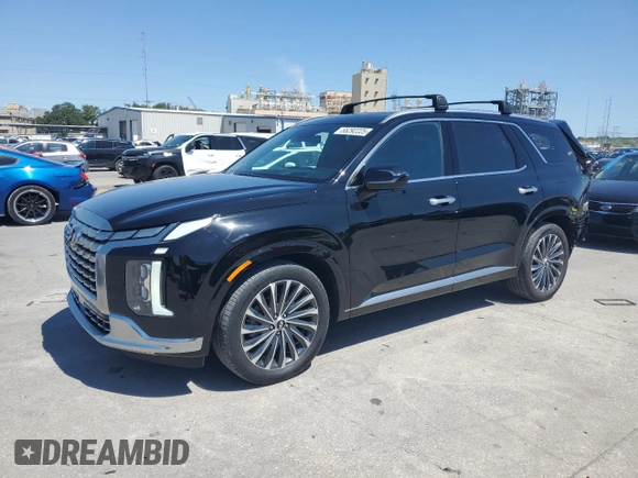 2023 Hyundai Palisade Calligraphy z VIN KM8R74GEXPU544127, wystawiony jako Copart lot #55292225 z przebiegiem 45 833 mil mil oraz Szkoda całkowita • Salvage title. Historia ofert i sprzedaży dostępna na DreamBid. Obrazek 1.