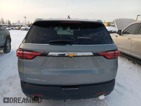 2023 Chevrolet Traverse LS with VIN 1GNEVFKW1PJ201929, listed as a Copart auction lot 42561545 with 56,165 mi miles and Salvage Title. Bid and sale history available at carsss.com. Image 6.