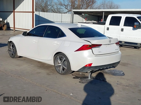 2017 Lexus IS with VIN JTHBA1D2XH5052532, listed as a IAAI auction lot 41623811 with 108,347 mi miles. Bid and sale history available at carsss.com. Image 3.