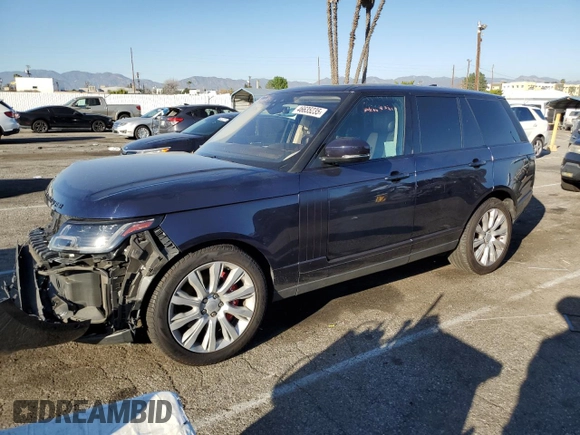 2018 Land Rover Range Rover HSE z VIN SALGS2SV0JA511564, wystawiony jako Copart lot #46635235 z przebiegiem 67 779 mil mil oraz Szkoda całkowita • Salvage title. Historia ofert i sprzedaży dostępna na DreamBid. Obrazek 1.