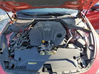 2020 Infiniti Q60 Red Sport 400 with VIN JN1FV7EL3LM460437, listed as a Copart auction lot 78080804 with 55,518 mi miles and Clean title. Bid and sale history available at DreamBid. Image 11.