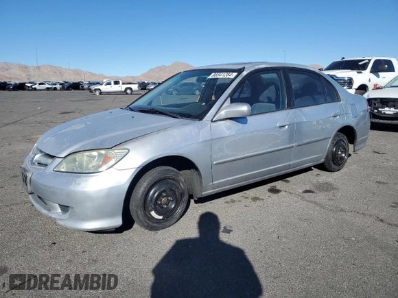 2004 Honda Civic EX with VIN 2HGES26834H549834, listed as a Copart auction lot 86941284 with 244,100 mi miles and Clean Title. Bid and sale history available at DreamBid. Image 1.