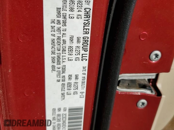 2014 Chrysler 300 with VIN 2C3CCAAGXEH119915, listed as a Copart auction lot 51997105 with 190,325 mi miles and Salvage Title. Bid and sale history available at carsss.com. Image 12.