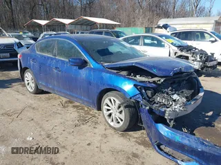2017 Acura ILX w/Premium Pkg with VIN 19UDE2F76HA001695, listed as a IAAI auction lot 41390168 with 58,069 mi miles. Bid and sale history available at carsss.com. Image 1.