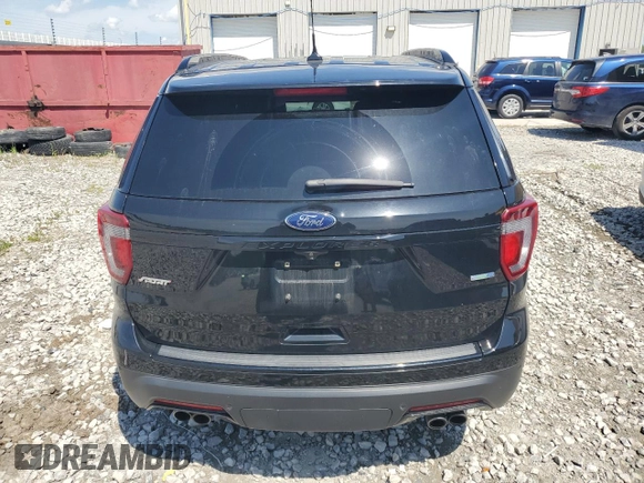 2018 Ford Explorer Sport z VIN 1FM5K8GT0JGA35611, wystawiony jako Copart lot #62075905 z przebiegiem 81 553 mil mil oraz Szkoda całkowita • Salvage title. Historia ofert i sprzedaży dostępna na DreamBid. Obrazek 6.