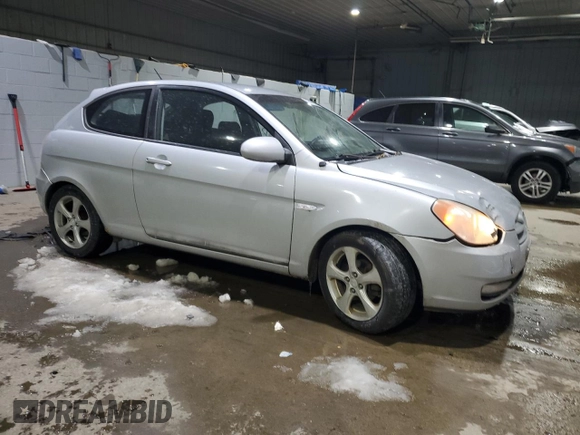 2007 Hyundai Accent SE with VIN KMHCN36C37U046518, listed as a Copart auction lot 43459955 with 118,356 mi miles and Salvage Title. Bid and sale history available at carsss.com. Image 4.