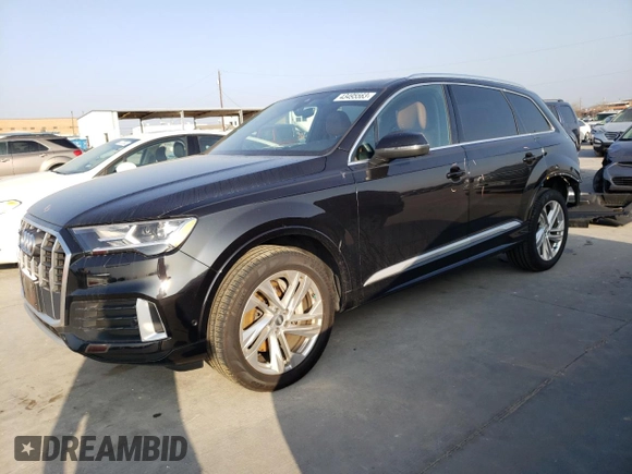2020 Audi Q7 Premium Plus z VIN WA1LJAF78LD009721, wystawiony jako Copart lot #43495563 z przebiegiem 21 492 mil mil oraz . Historia ofert i sprzedaży dostępna na DreamBid. Obrazek 1.