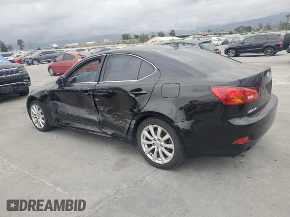 2008 Lexus IS with VIN JTHBK262482071014, listed as a Copart auction lot 53658945 with 127,798 mi miles and Salvage Title. Bid and sale history available at carsss.com. Image 2.
