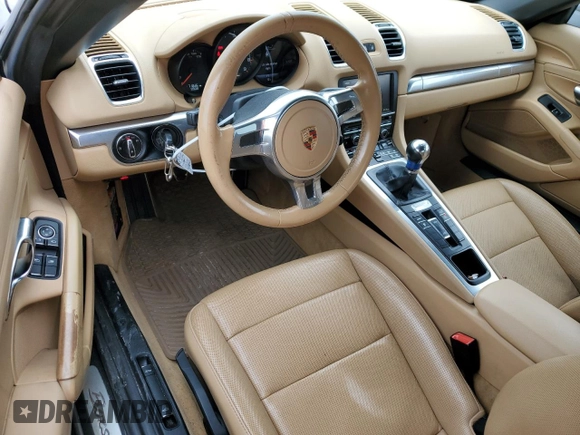 2015 Porsche Boxster with VIN WP0CA2A88FS120121, listed as a Copart auction lot 50591195 with 71,836 mi miles and Salvage title. Bid and sale history available at DreamBid. Image 8.