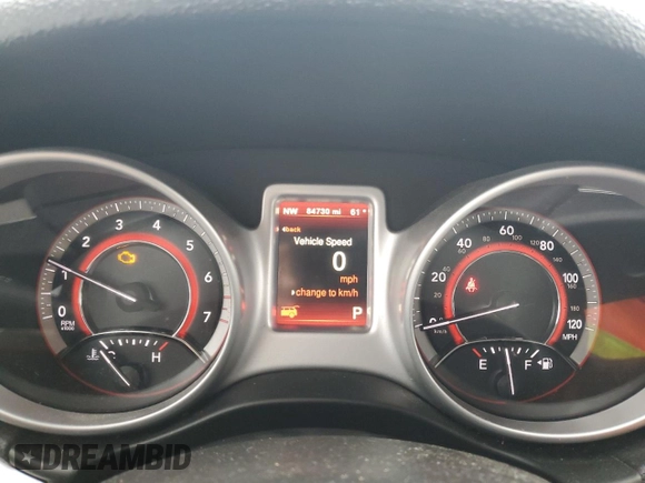 2019 Dodge Journey GT with VIN 3C4PDDEG7KT771027, listed as a Copart auction lot 57889045 with 84,730 mi miles and Salvage title. Bid and sale history available at DreamBid. Image 9.
