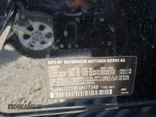 2015 BMW X6 xDrive35i with VIN 5UXKU2C58F0N77348, listed as a Copart auction lot 50579803 with 93,061 mi miles. Bid and sale history available at carsss.com. Image 13.