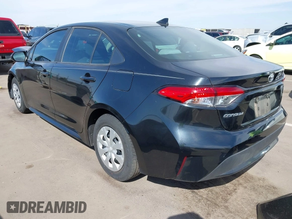 2020 Toyota Corolla L with VIN 5YFDPRAE2LP073568, listed as a IAAI auction lot 41905444 with 14,302 mi miles. Bid and sale history available at carsss.com. Image 3.
