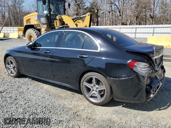 2015 Mercedes-Benz C-Class C 400 with VIN 55SWF6GB2FU027258, listed as a Copart auction lot 48703075 with 125,797 mi miles and Salvage Title. Bid and sale history available at carsss.com. Image 2.