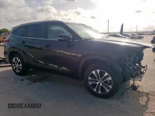 2023 Toyota Highlander L with VIN 5TDKDRAH8PS037181, listed as a Copart auction lot 61659995 with 53,767 mi miles and Salvage title. Bid and sale history available at DreamBid. Image 4.