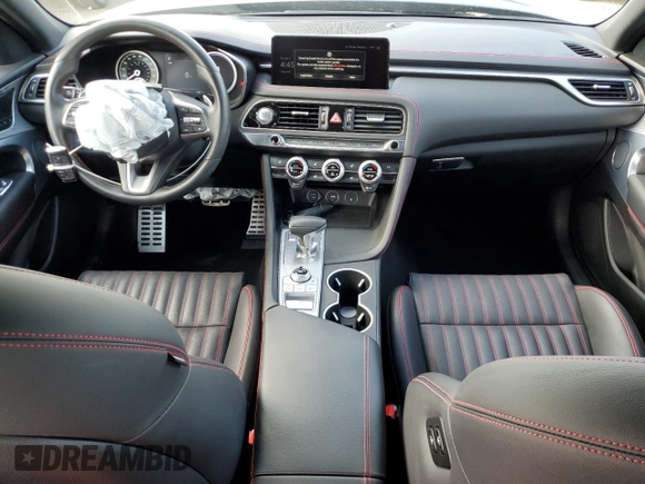 2023 Genesis G70 2.0T with VIN KMTG34TA7PU116043, listed as a Copart auction lot 59585225 with 8,021 mi miles and Salvage title. Bid and sale history available at DreamBid. Image 8.