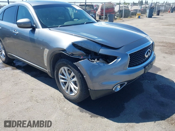 2017 Infiniti QX70 with VIN JN8CS1MWXHM415170, listed as a IAAI auction lot 42788300 with 128,468 mi miles and . Bid and sale history available at DreamBid. Image 6.