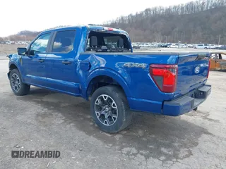 2024 Ford F-150 STX with VIN 1FTEW2LPXRFA56269, listed as a IAAI auction lot 41894302 with 12,941 mi miles and . Bid and sale history available at carsss.com. Image 3.