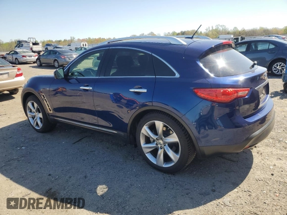 2013 Infiniti FX with VIN JN8BS1MW4DM100158, listed as a Copart auction lot 52123965 with 52,910 mi miles and Salvage Title. Bid and sale history available at DreamBid. Image 2.