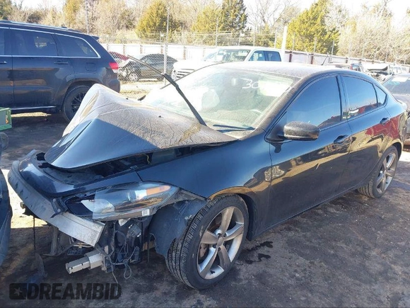 2013 Dodge Dart SXT with VIN 1C3CDFBA7DD307050, listed as a IAAI auction lot 41143839 with 155,061 mi miles. Bid and sale history available at carsss.com. Image 2.