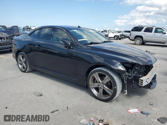 2013 Lexus IS 250 C with VIN JTHFF2C25D2527638, listed as a Copart auction lot 55654335 with 98,127 mi miles and Salvage title. Bid and sale history available at DreamBid. Image 4.