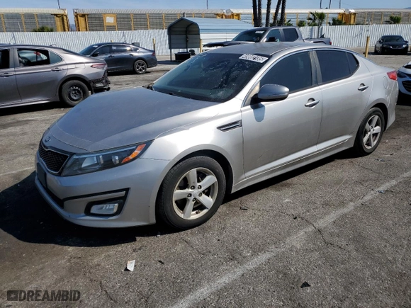 2014 Kia Optima LX with VIN KNAGM4A74E5476751, listed as a Copart auction lot 49802185 with 0 mi miles and Clean Title. Bid and sale history available at carsss.com. Image 1.