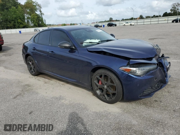 2020 Alfa Romeo Giulia Ti with VIN ZARFANBN5L7634712, listed as a Copart auction lot 73278784 with 0 mi miles and Salvage Title. Bid and sale history available at carsss.com. Image 4.