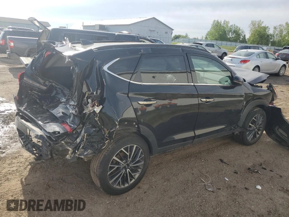 2021 Hyundai Tucson Ultimate z VIN KM8J3CAL7MU329567, wystawiony jako Copart lot #57622255 z przebiegiem 48 709 mil mil oraz Nie do naprawy • Non repairable. Historia ofert i sprzedaży dostępna na DreamBid. Obrazek 3.